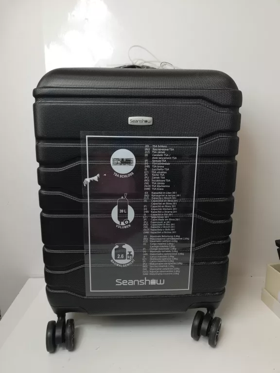 WALIZKA SEANSHOW TWARDA CZARNA 39L 2,6KG