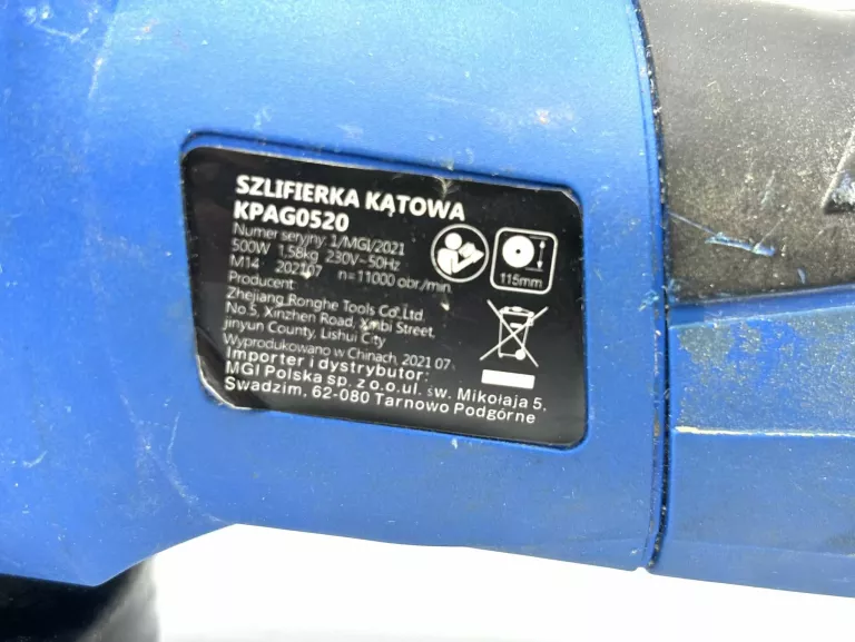 SZLIFIERKA KĄTOWA KPAG0520