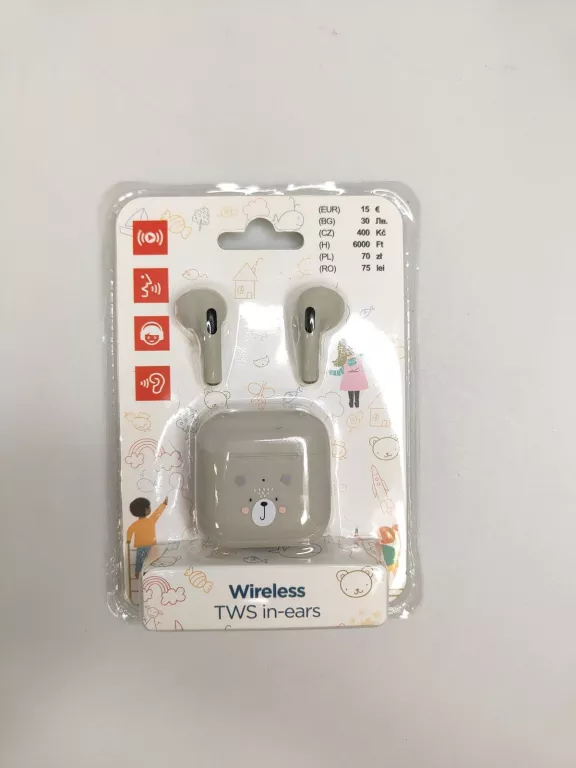SŁUCHAWKI TEDI DLA DZIECI WIRELESS TWS IN-EARS