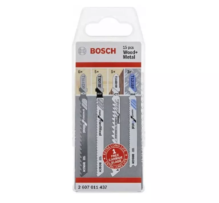 ZESTAW BRZESZCZOTÓW BOSCH SET WOOD AND METAL 15SZT 3165140997751