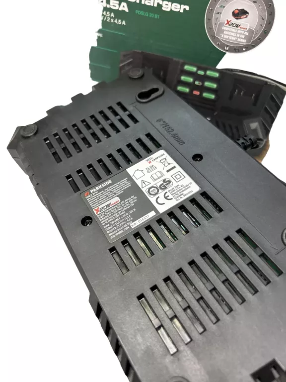 PARKSIDE AKUMULATOROWA PODWÓJNA ŁADOWARKA 20 V, PDSLG 20 B1, 2X 4,5 A