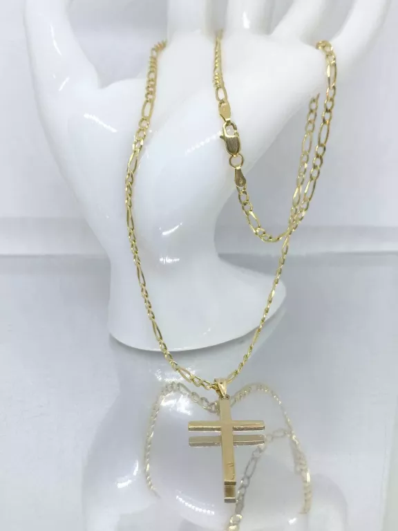 zloty-lancuszek-z-krzyzykiem-damski-585-46-cm-943-g-loombard-splot-figaro