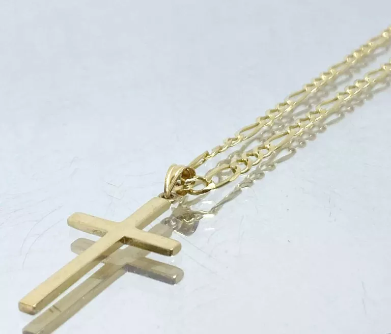 ZŁOTY ŁAŃCUSZEK Z KRZYŻYKIEM | DAMSKI | 585 | 46 CM | 9,43 G | LOOMBARD