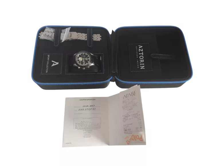 ZEGAREK AZTORIN CHRONOGRAPH TITANIUM A069.G331-K1 KOMPLET + D.Z