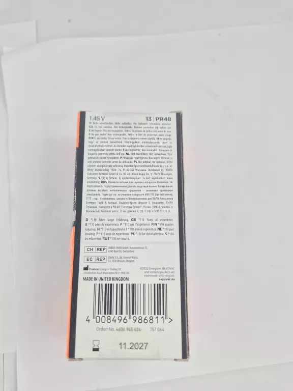 BATERIA DO APARATÓW SŁUCHOWYCH RAYOVAC 13 24 SZT.