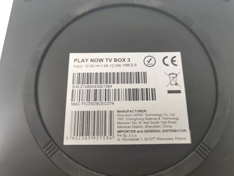 DEKODER PLAY NOW TV BOX 3