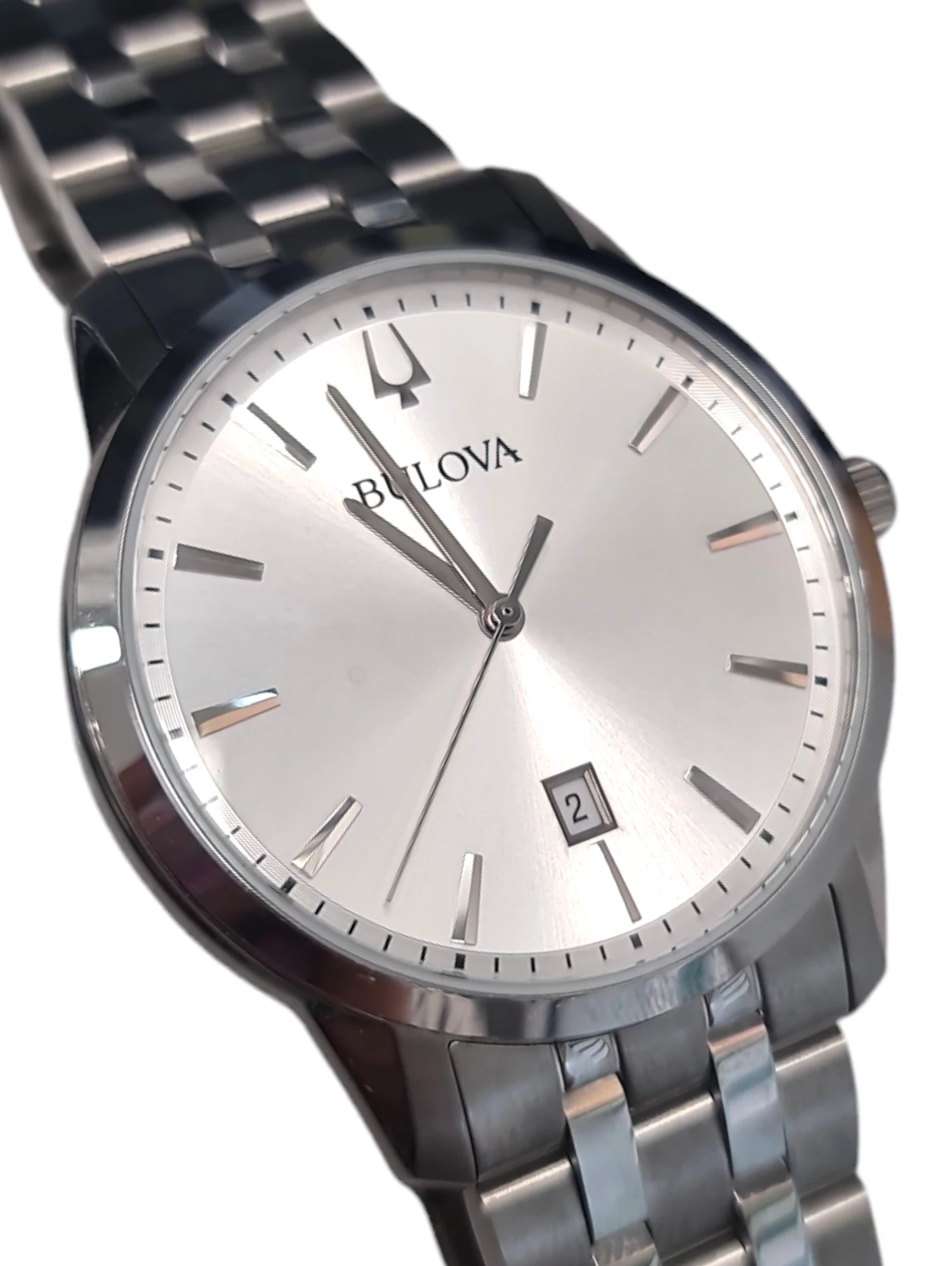ZEGAREK MĘSKI SREBRNY BULOVA C835465 BULOVA 96B342 Męskie