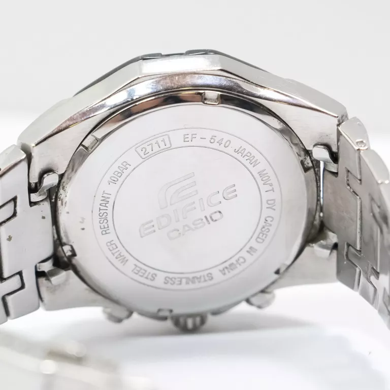 ZEGAREK MĘSKI CASIO EDIFICE EF-540 NA BRANSOLECIE SREBRNY