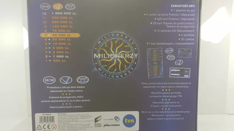 GRA PLANSZOWA MILIONERZY WERSJA TVN