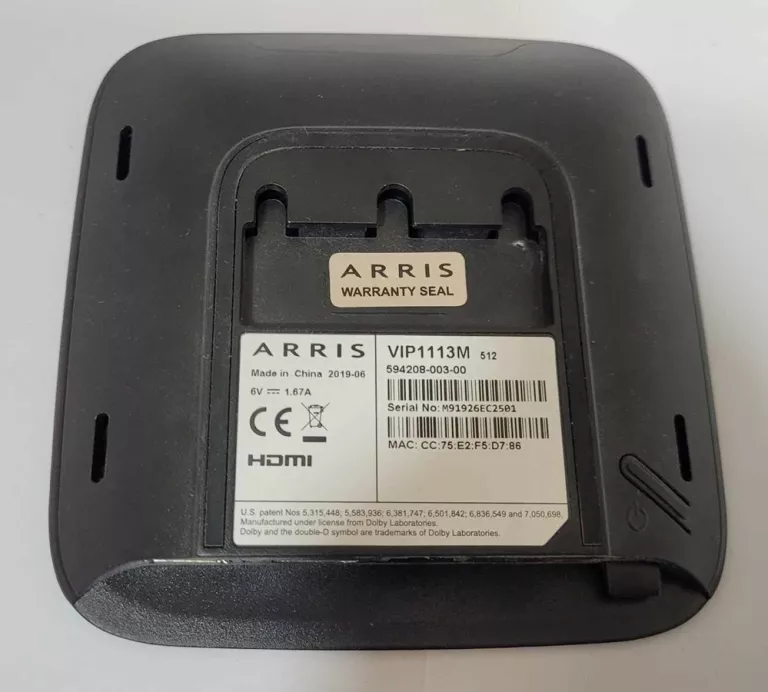 DEKODER ARRIS 1113 HD VIP1113M + PILOT + OKABLOWANIE