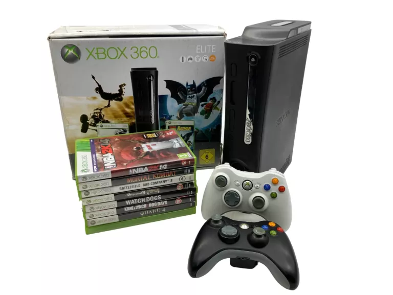 KONSOLA XBOX 360 ELITE 120GB HDD + ZESTAW 8 GIER