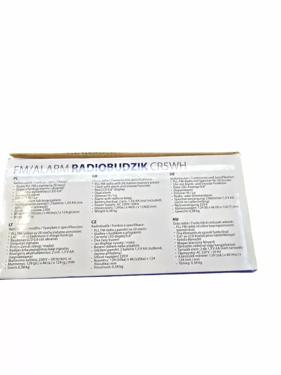 RADIOBUDZIK BLAUPUNKT CR5WH RADIO BUDZIK ZEGAREK
