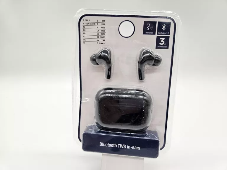 SŁUCHAWKI BLUETOOTH TWS IN EARS TWS-01-MX CZARNE