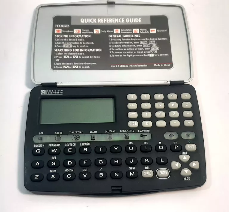 KALKULATOR OREGON SCIENTIFIC FULL FUNCTION DATABANK