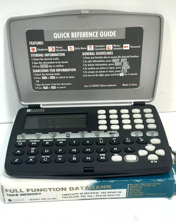 KALKULATOR OREGON SCIENTIFIC FULL FUNCTION DATABANK