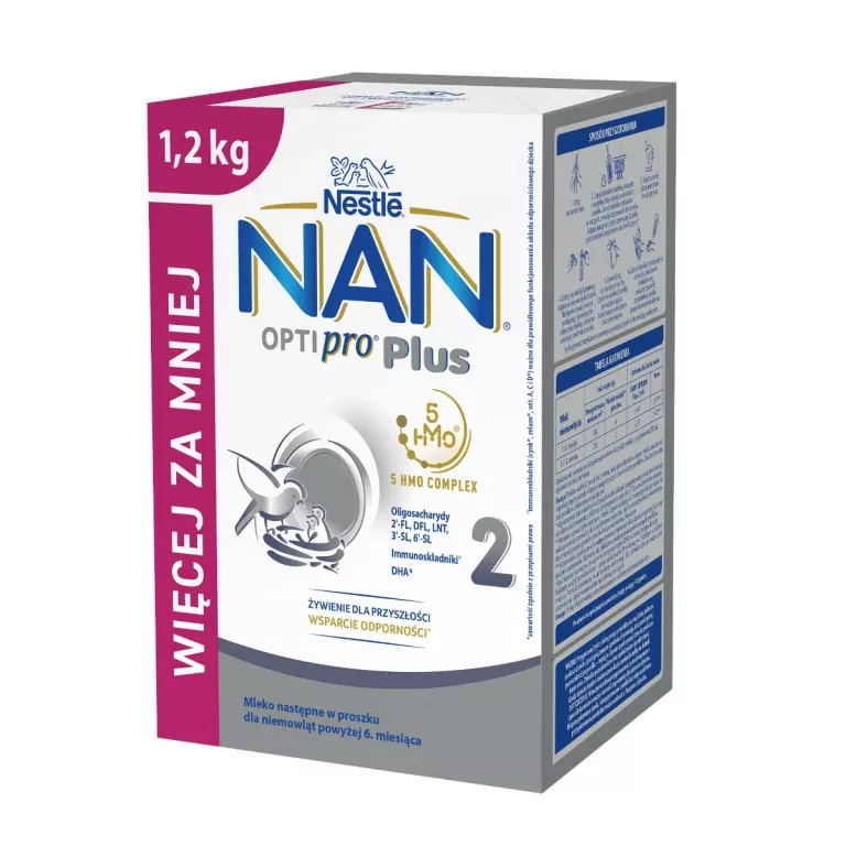 NAN OPTIPRO PLUS 2 MLEKO NASTĘPNE 1,2 KG