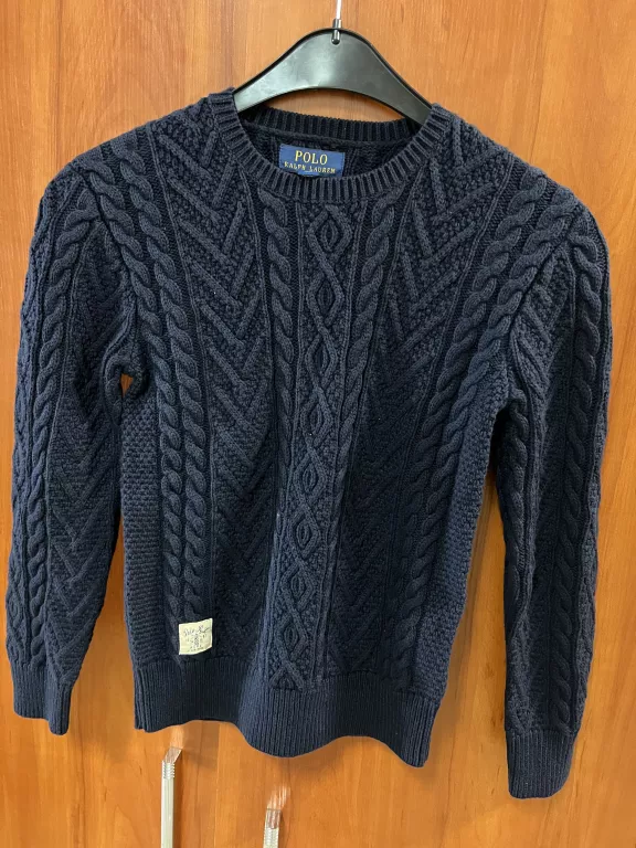 WEŁNIANY SWETER POLO RALPH LAUREN 10- 12LAT / Z METKĄ
