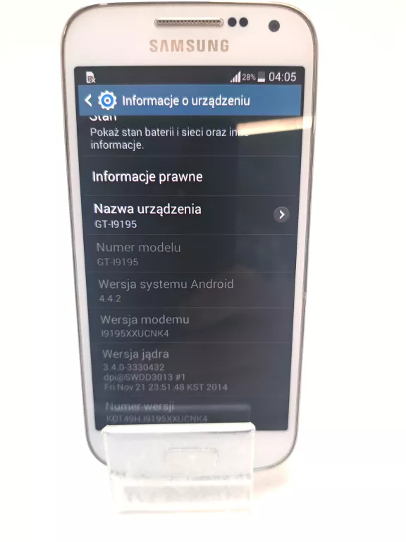 SMARTFON SAMSUNG GALAXY S4 MINI 1,5 GB / 8 GB BIAŁY