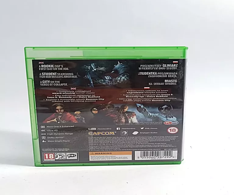 GRA RESIDENT EVIL 2 XBOX ONE