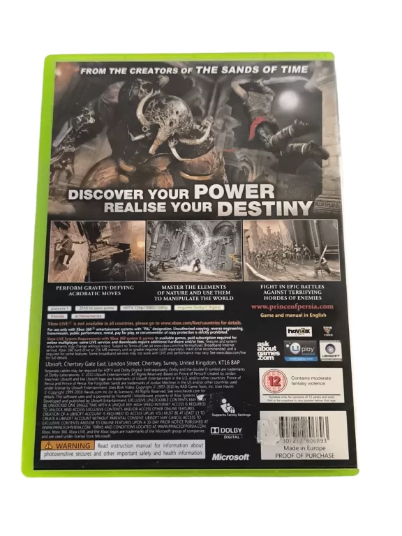 GRA XBOX 360 PRINCE OF PERSIA THE FORGOTTEN SANDS