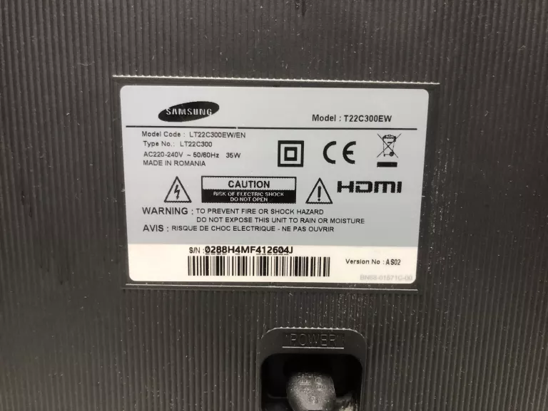 MONITOR SAMSUNG 22 CALE T22C300EW