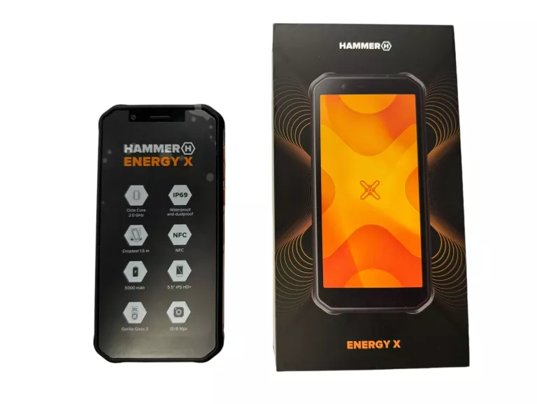 HAMMER ENERGY X LTE 4/64GB 5.5" POMARAŃCZOWY PIĘKNY STAN
