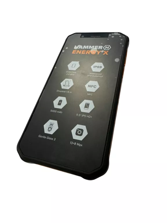 HAMMER ENERGY X LTE 4/64GB 5.5" POMARAŃCZOWY PIĘKNY STAN