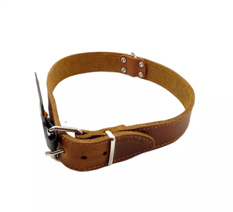 OBROŻA SKÓRZANA 30MM/70CM BRĄZOWA