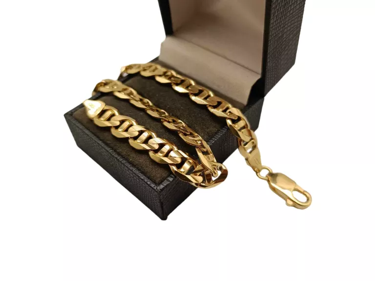 REWELACYJNA ZŁOTA MĘSKA BRANSOLETKA PANCERKA PR.585 23 CM 8 MM | 20,50 G