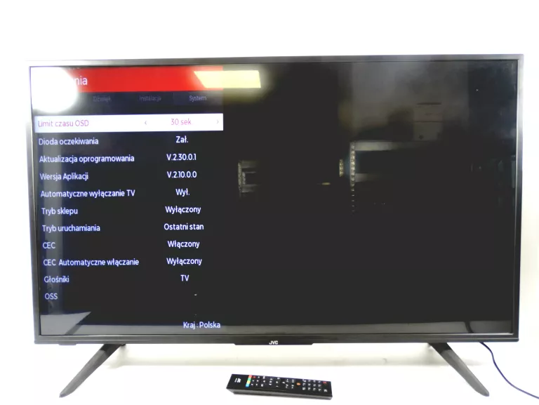 TELEWIZOR LED JVC LT-43VF4000 43 +PILOT