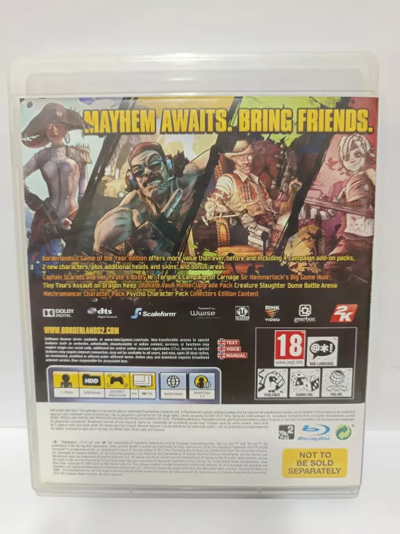 BORDERLANDS 2 GOTY PS3 ENG GAME OF THE YEAR EDITION