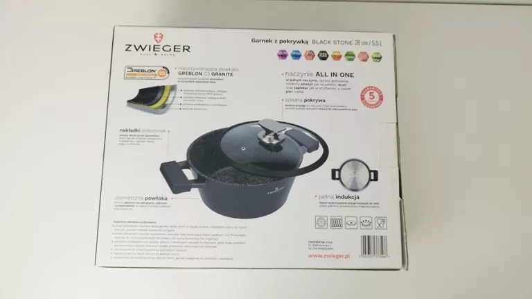 GARNEK ZWIEGER BLACK STONE 28CM 5,5L