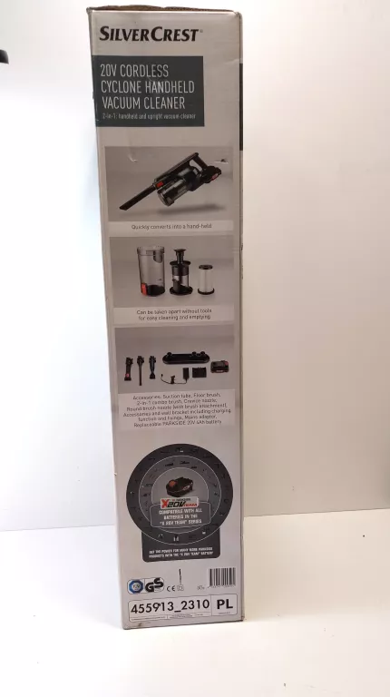 SILVERCREST AKUMULATOROWY ODKURZACZ PIONOWY CYKLONOWY 20 V, SHAZ 2