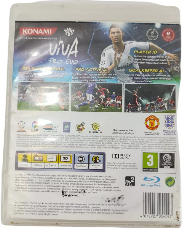GRA NA KOONSOLE PS3 PES 2013 PRO EVOLUTION SOCCER 2013 ANGIELSKA WERSJA