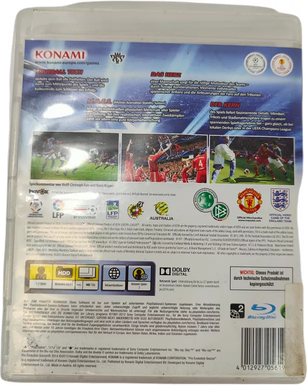 GRA NA KONSOLE PS3 PES 2014 PRO EVOLUTION SOCCER 2014 NIEMIECKA WERSJA