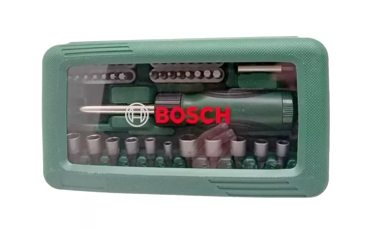 BOSCH ZESTAW BITÓW I NASADEK Z WKRĘTAKIEM 46 SZTUK