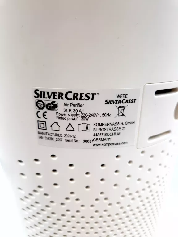 OCZYSZCZACZ POWIETRZA SILVERCREST SLR 30 A1