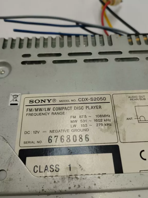 RADIO SAMOCHODOWE SONY CDX-S2059