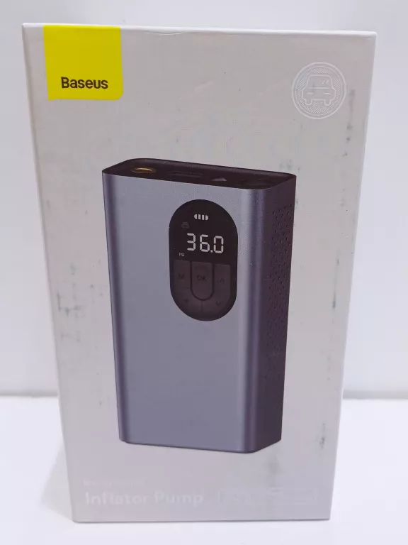 BASEUS KOMPRESOR SPRĘŻARKA POMPKA SAMOCHODOWA DO KÓŁ 12V MINI CRCQB02-0A
