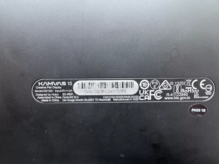 HUION KAMVAS 13 GS1331 TABLET GRAFICZNY