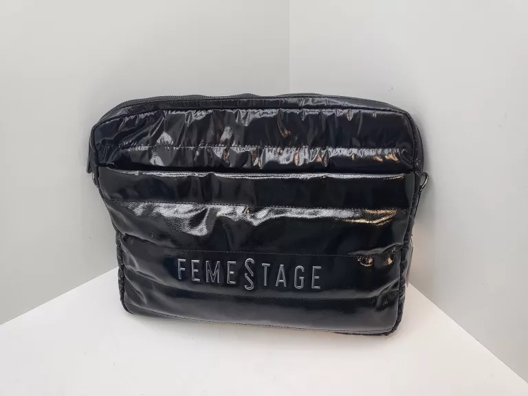 TORBA DAMSKA NA LAPTOP MONNARI-FEMESTAGE BAG4930-020 CZARNA BŁYSZCZĄCA