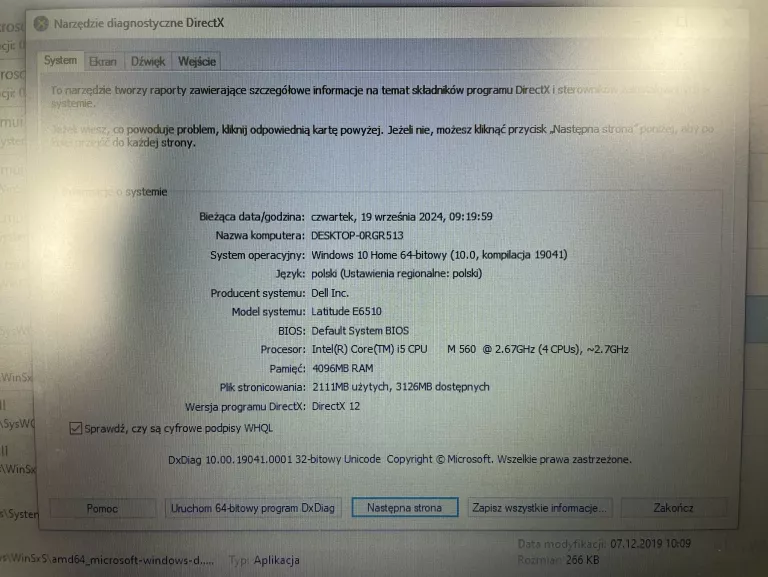 LAPTOP DELL LATITUDE E6510 I5 4/300GB HDD WIN10 I5 M