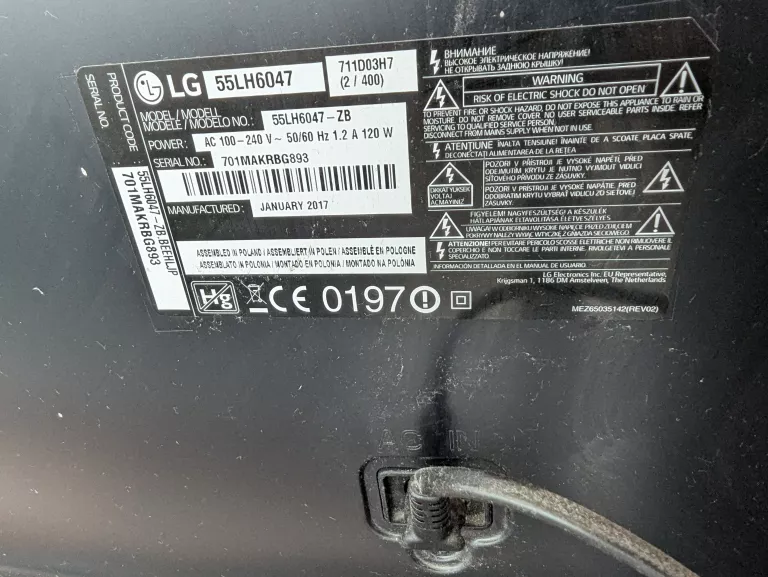 TELEWIZOR LG 55LH6047 SMART TV