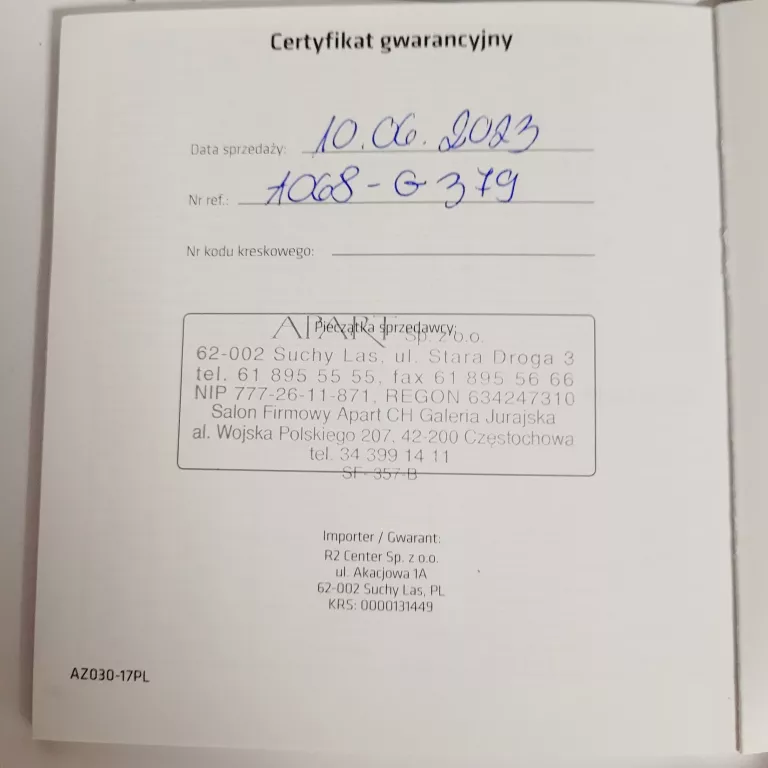 ZEGAREK AZTORIN A068 G379