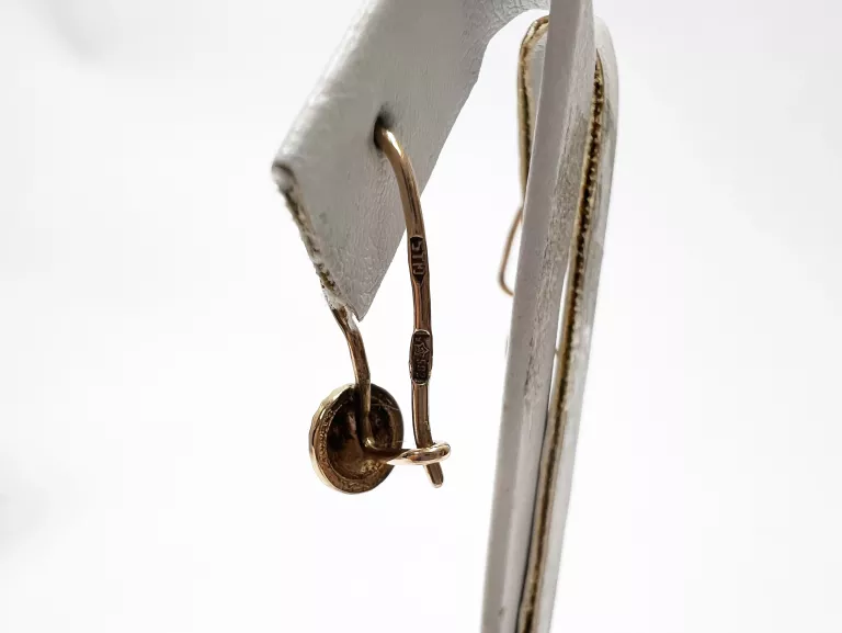 PIĘKNE ZŁOTE KOLCZYKI BIGEL ZAMKNIĘTY 585 / 2 CM /1,88G