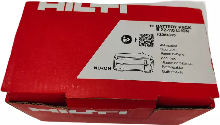 BATERIA HILTI AKUMULATOR HILTI B 22 -110 LION 5,1 AH KOMPLET PUDEŁKO