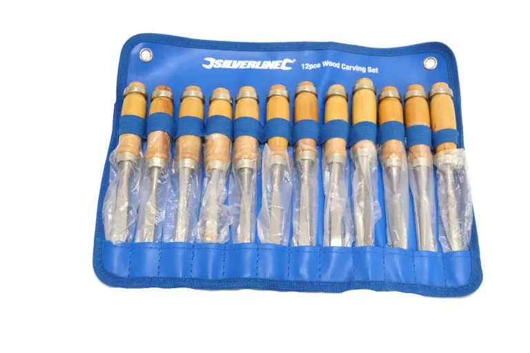 ZESTAW DŁUT SILVERLINE 12ELE. WOOD CARVING SET