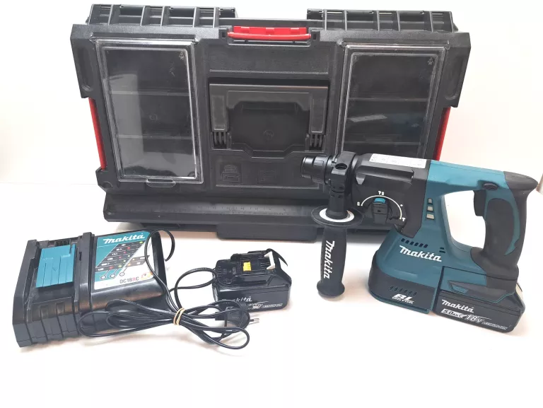 ZESTAW MAKITA DHR242 2*5AH 18V ŁAD + SKRZYNIA QUBRICK