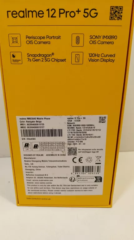TELEFON REALME 12 PRO + /KPL/863994060815735/PLAY