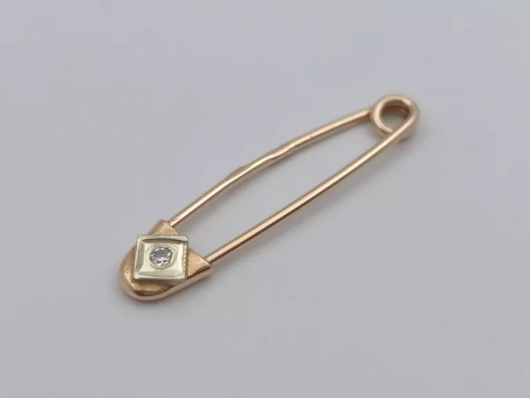 ZŁOTA BROSZKA AGRAFKA - 585 14K 0,73G